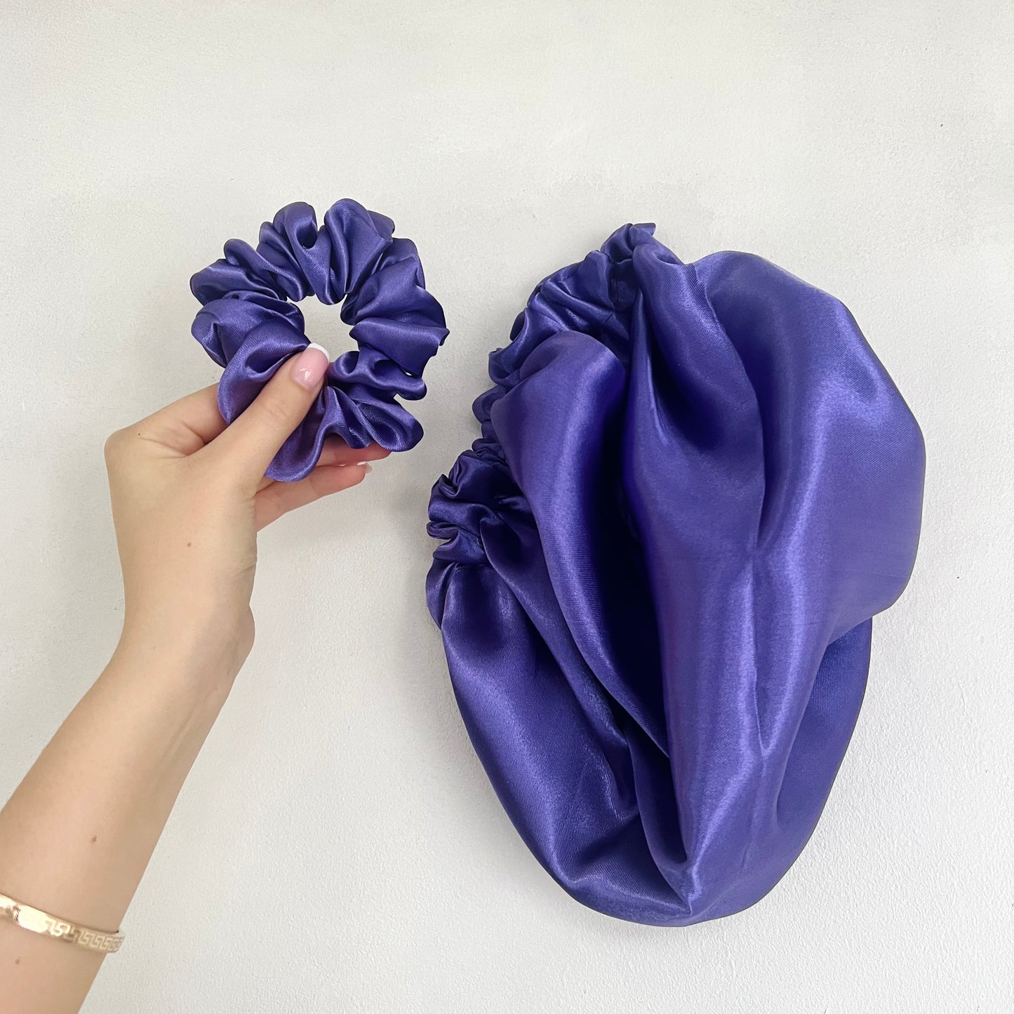 Satin Bonnet and Scrunchie Set