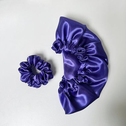 Satin Bonnet and Scrunchie Set