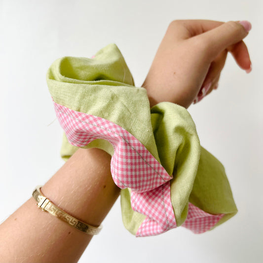 Pink Pistachio Oversized Scrunchie