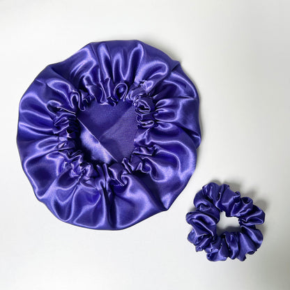 Satin Bonnet and Scrunchie Set